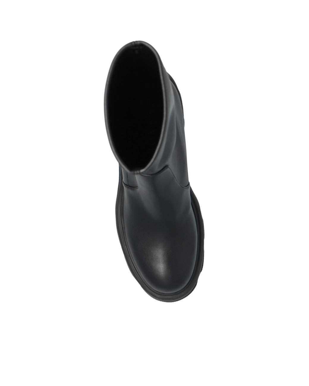 Casadei Black Round Toe Platform Boots