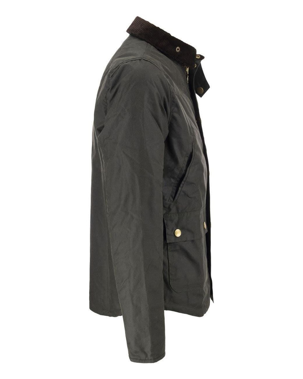 Barbour Black Reelin Wax-Coated Jacket for men