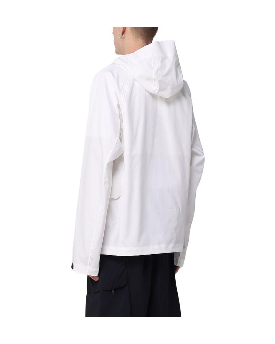 C P Company Green Logo-Patch Hooded Jacket for men