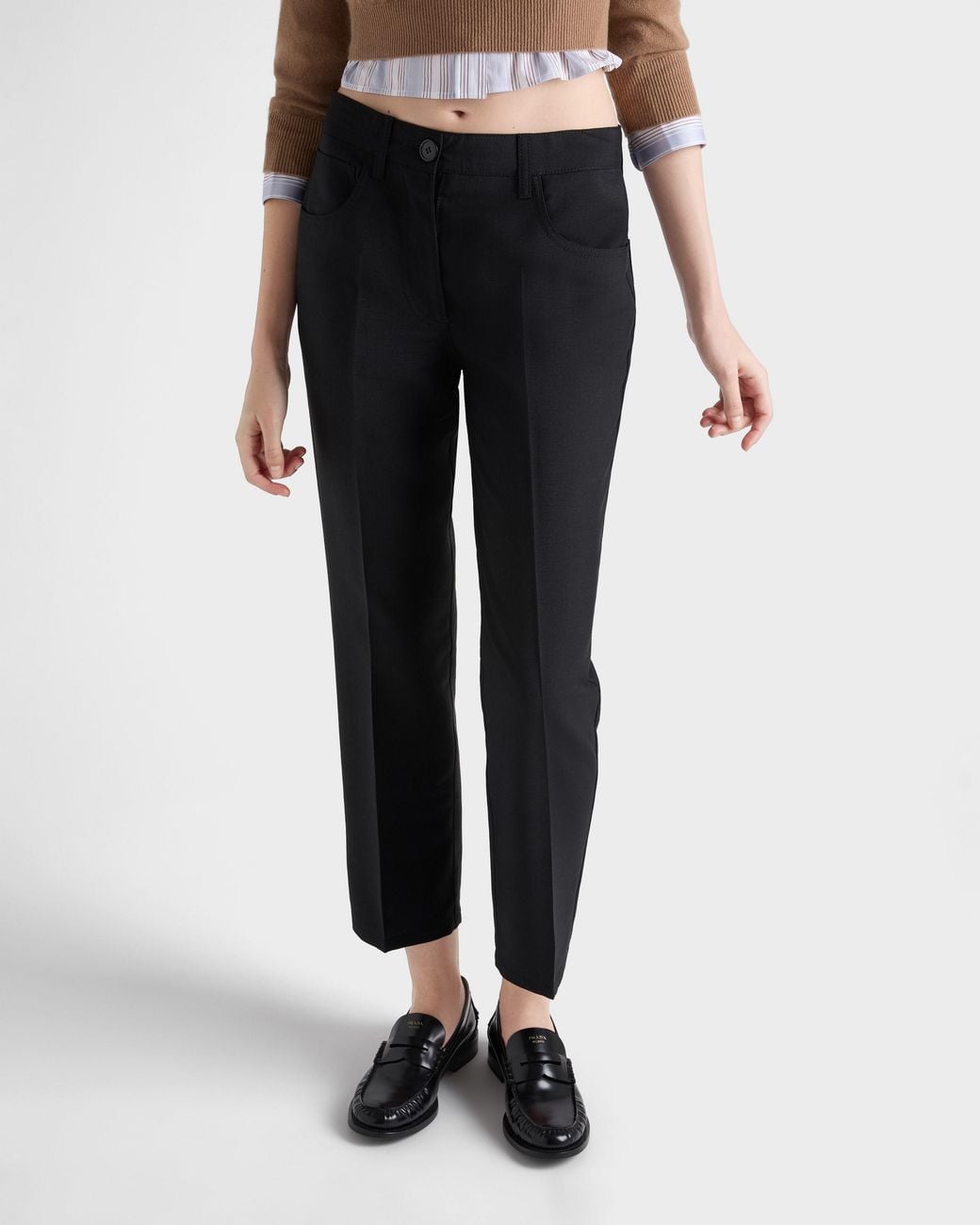 Prada Black Kid Mohair Pants