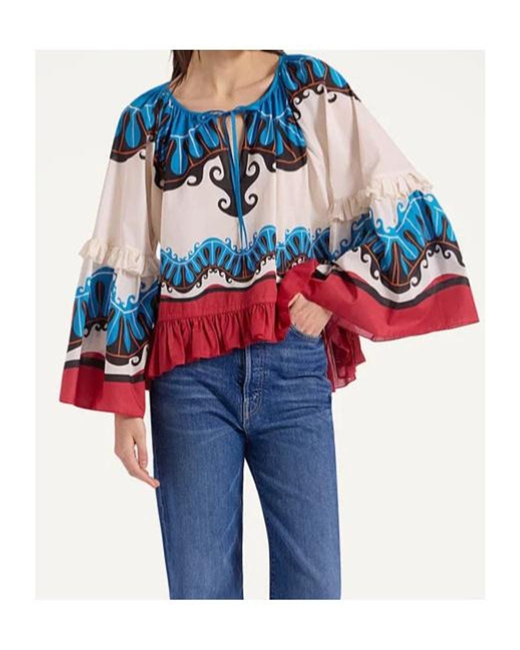 LaDoubleJ Blue Boho Blouse