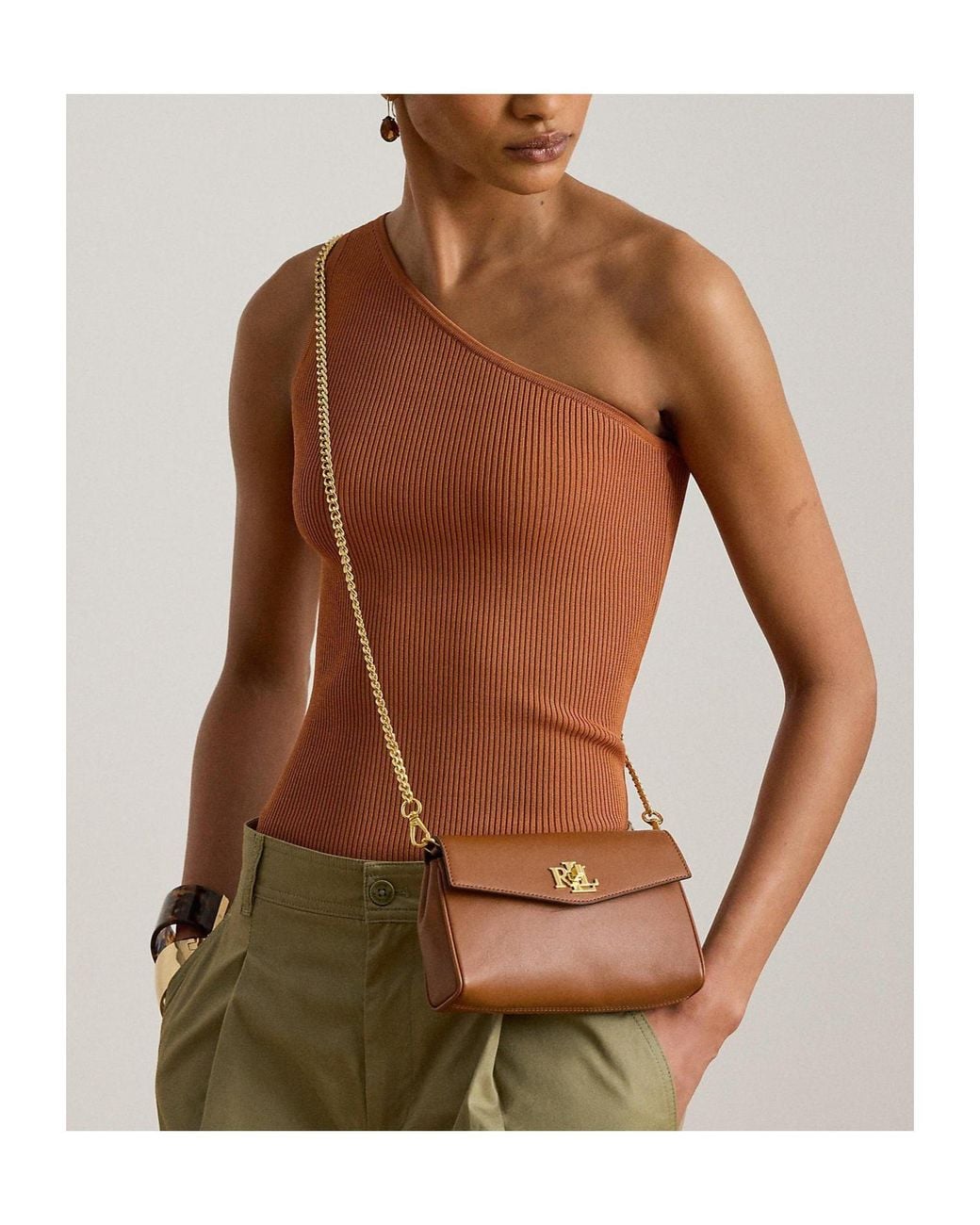 Ralph Lauren Brown Chain Wallet