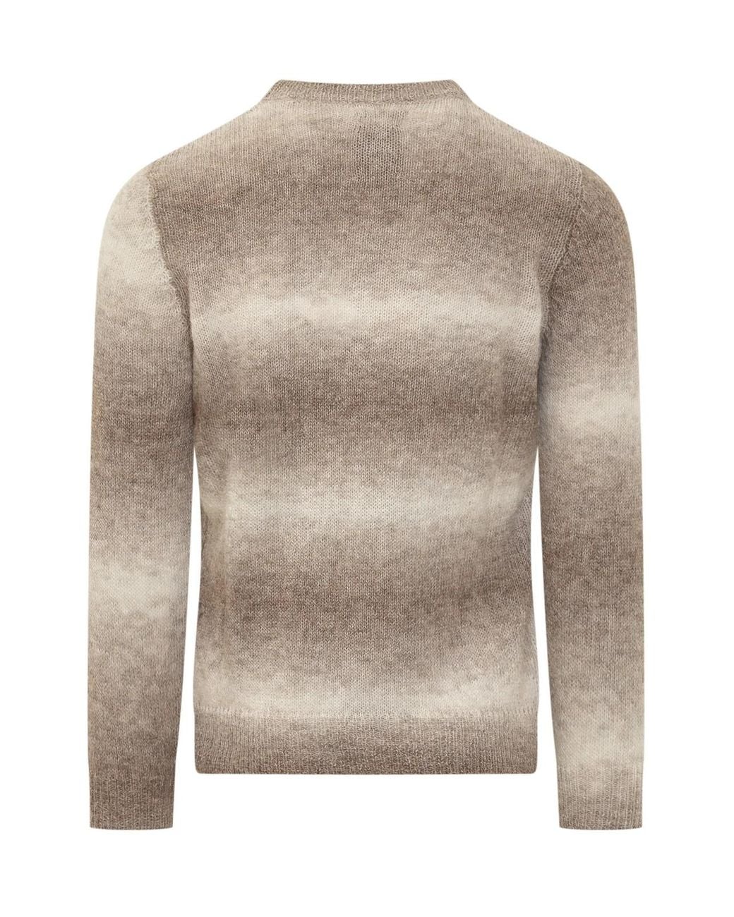 Woolrich Gray Ombré-Effect Knitted Jumper