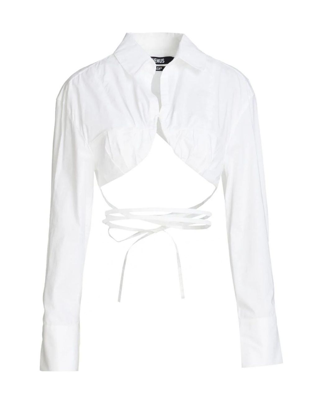 Jacquemus White Solid Colour Tops