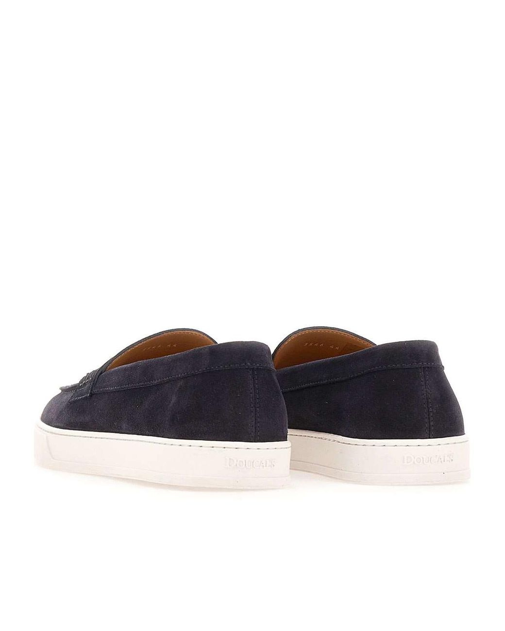 Doucal's Blue Penny Slip-On Loafers for men