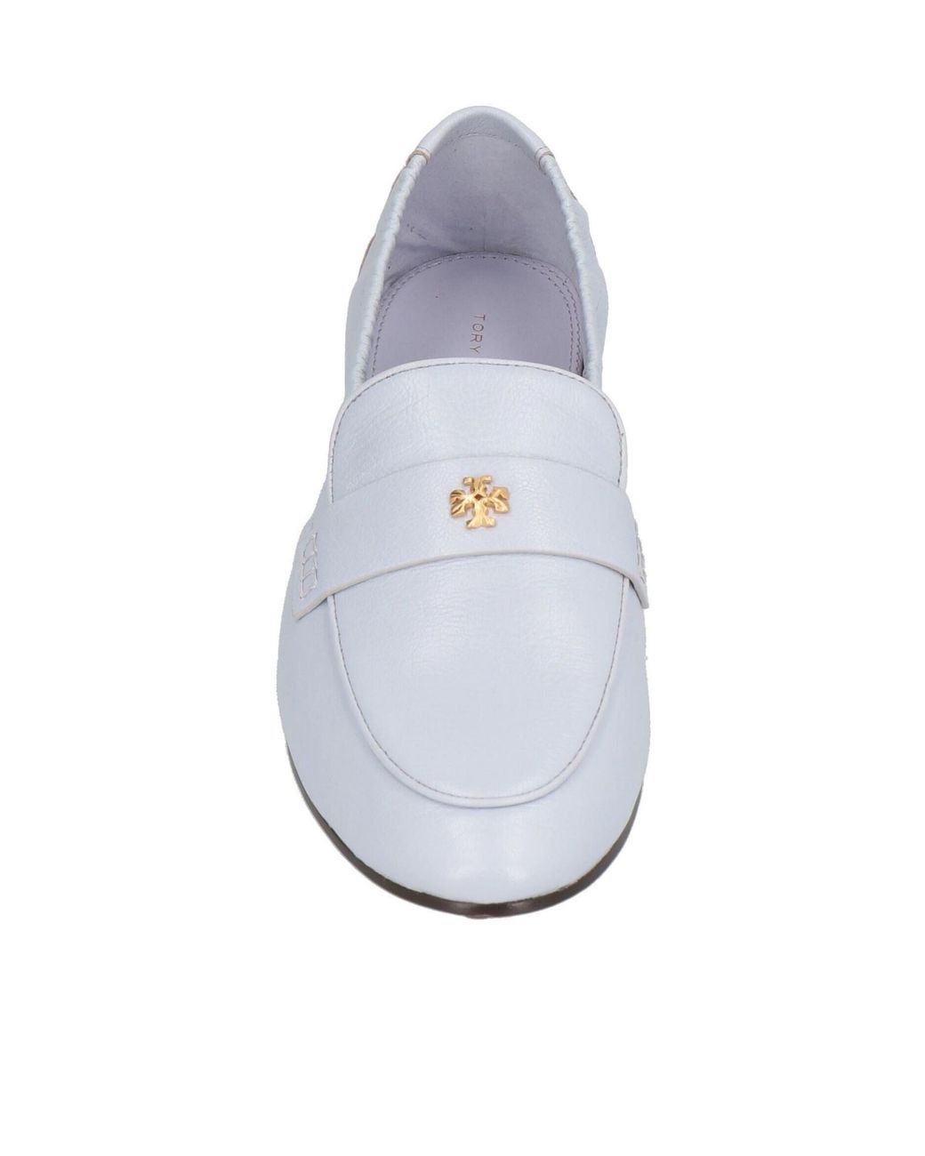 Tory Burch White Plain Colour Loafers