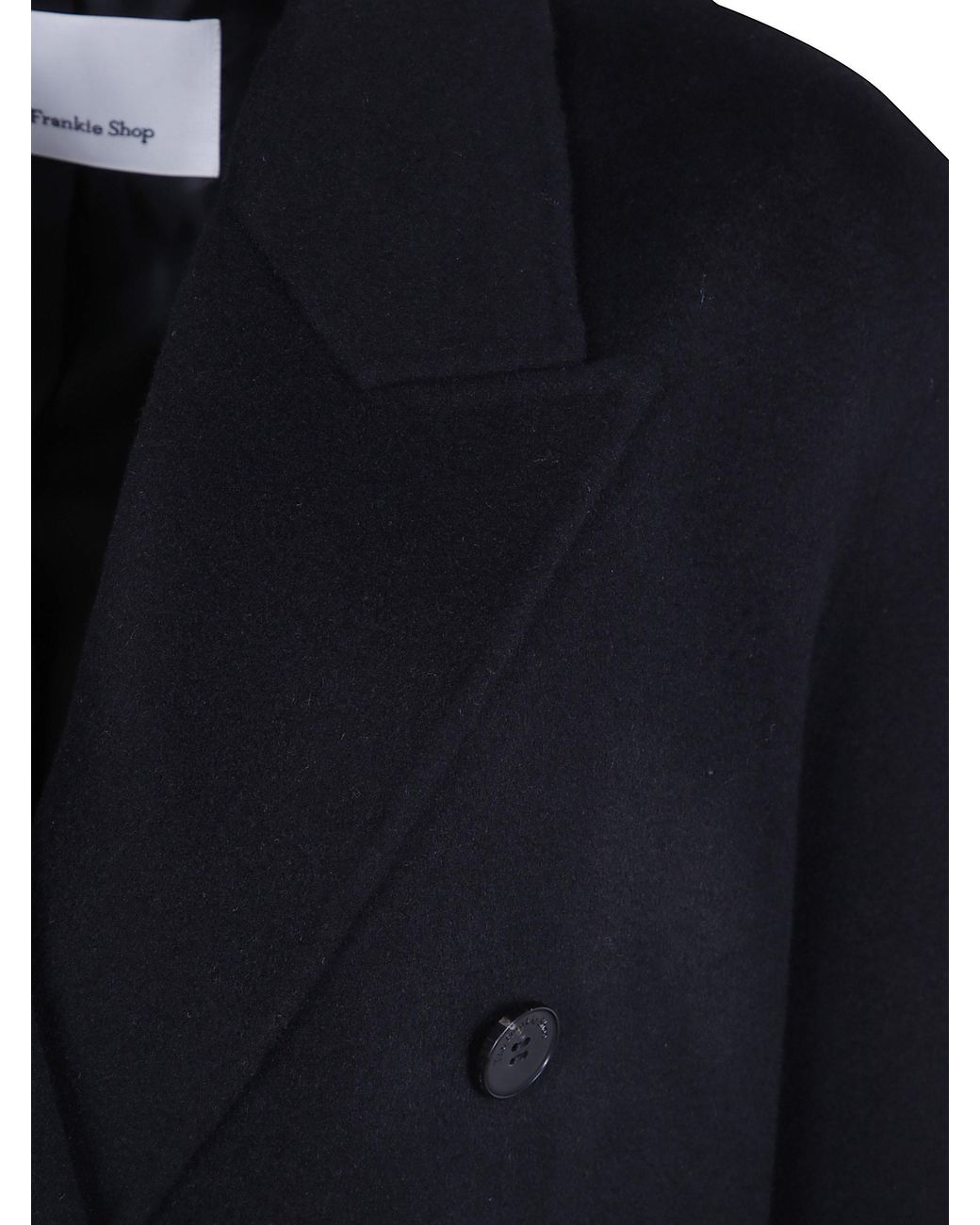 Frankie Shop Blue Gaia Double Breasted Long Sleeved Coat