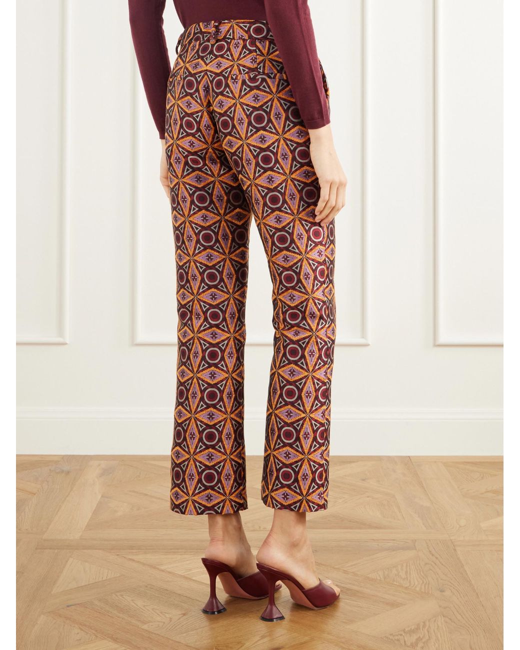 LaDoubleJ Red Knit Straight-Leg Pants