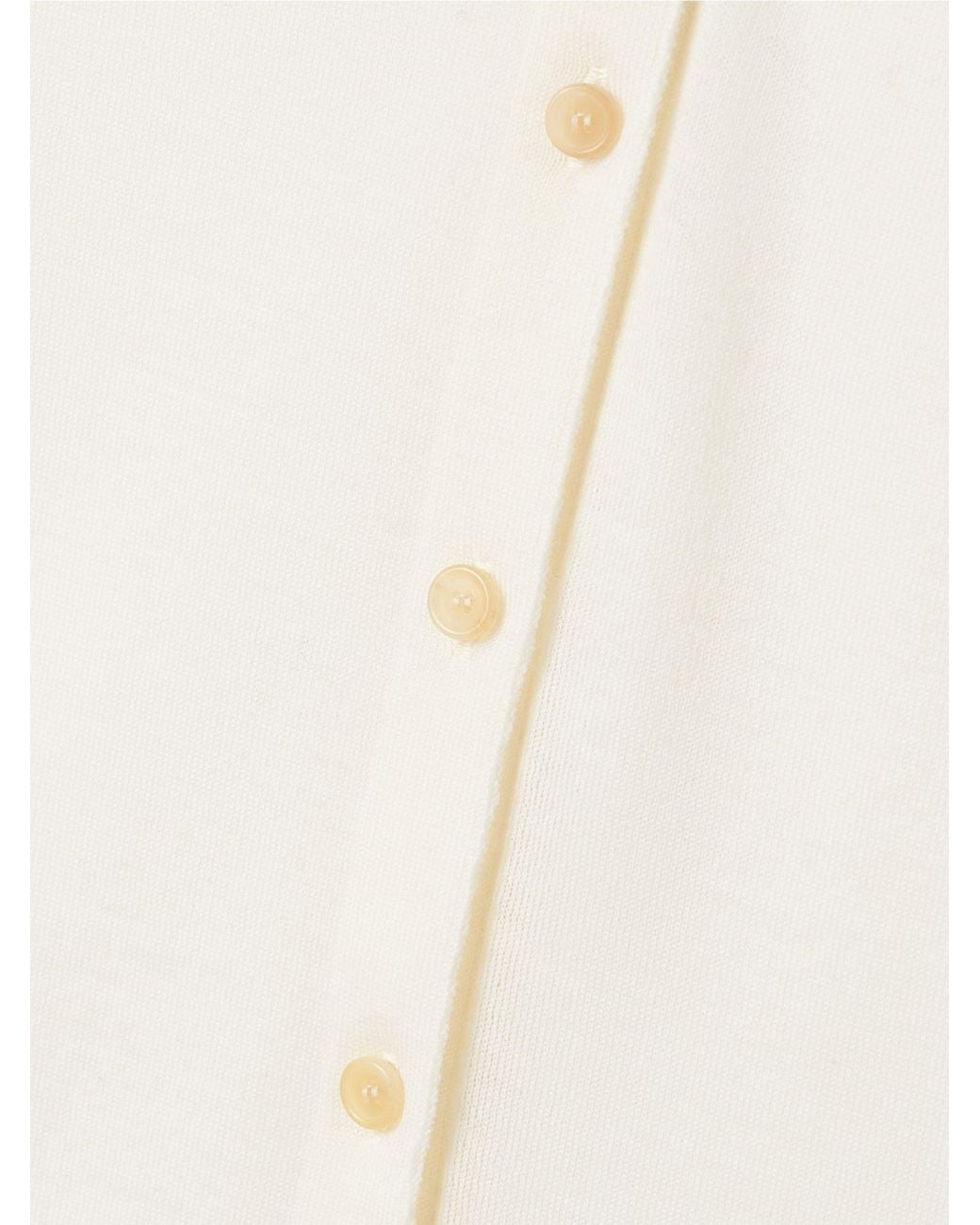 Khaite White Long-Sleeved Knitted Shirt