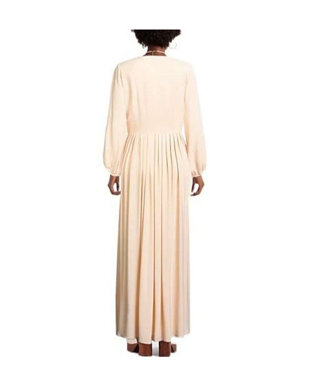 Weekend by Maxmara Natural V-Neck Long Sleeve Flared Skirt