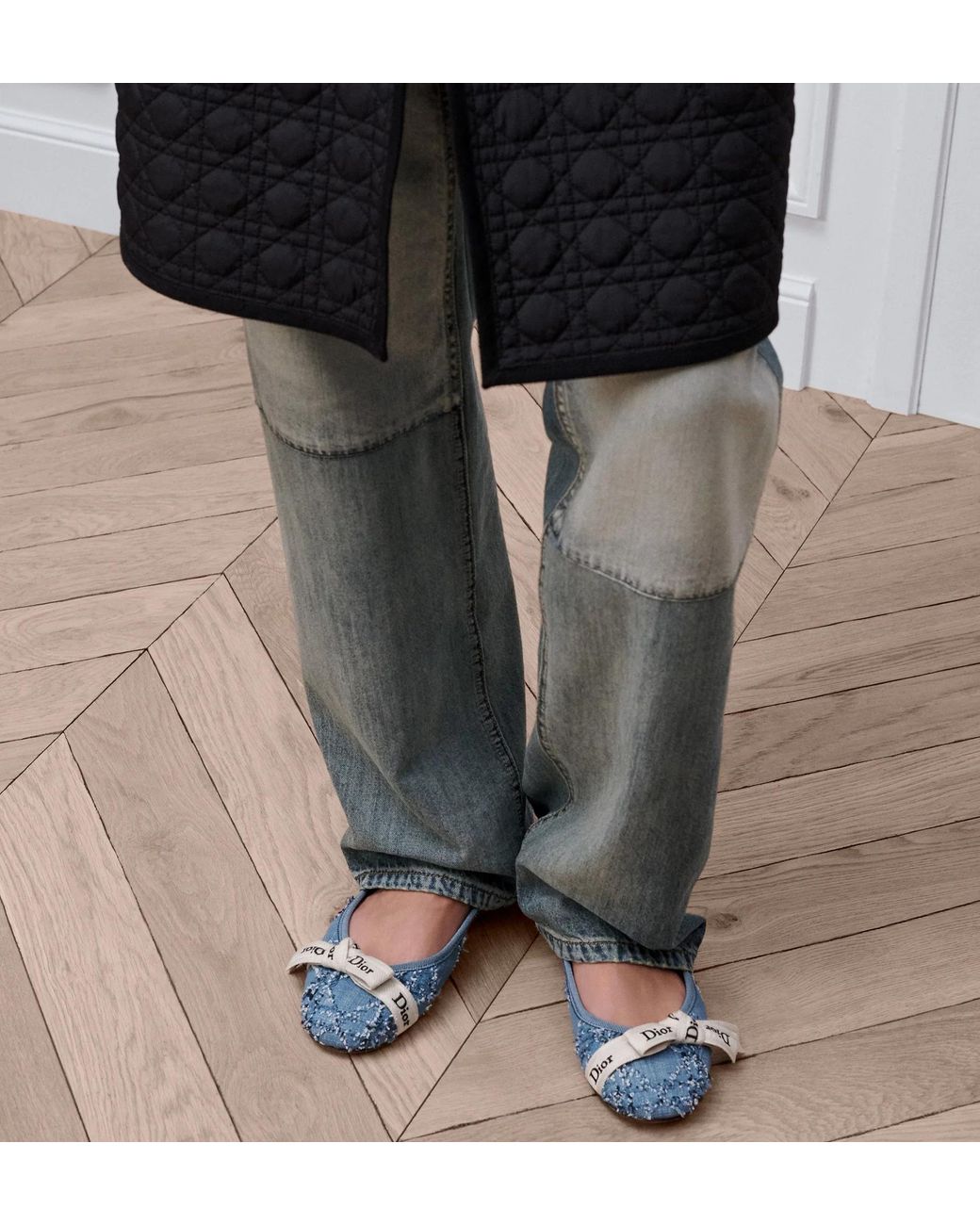 Dior Blue J'A Ballet Flat