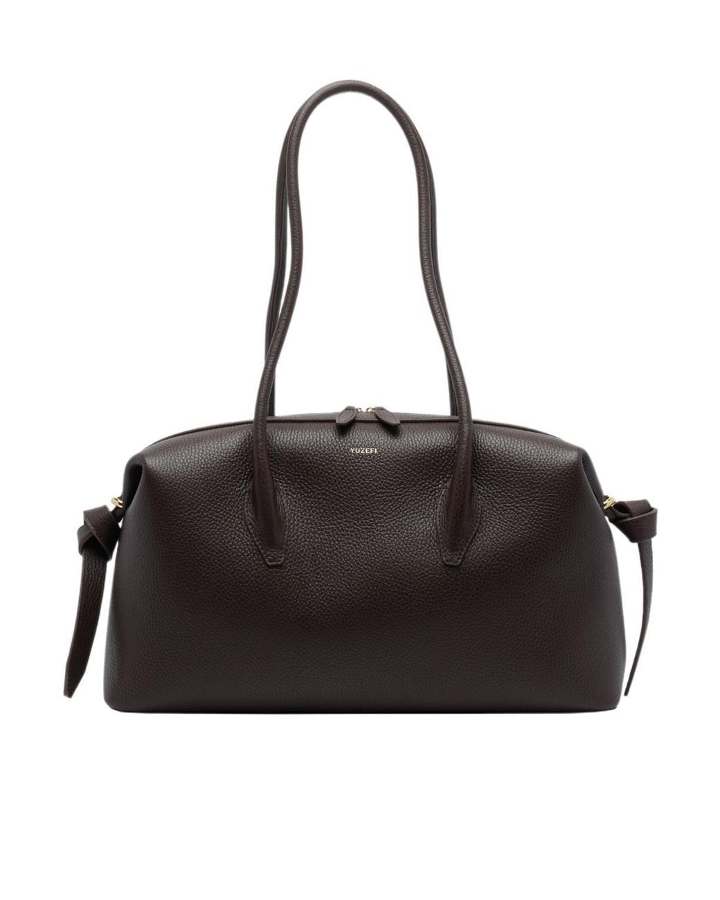 Yuzefi Black Brioche Duffle Shoulder Bag