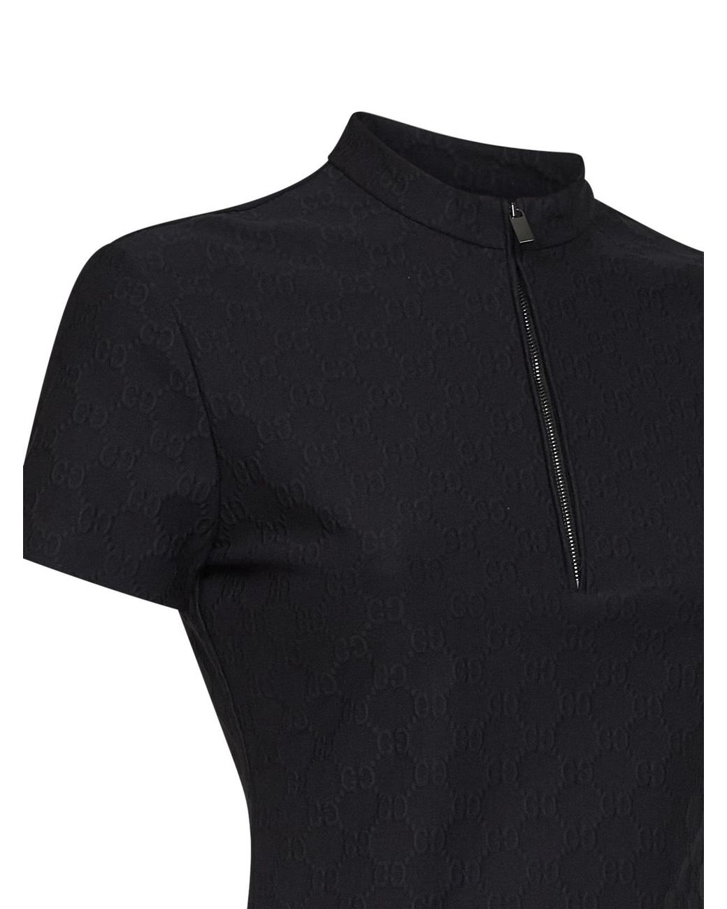 Gucci Black Gg Jersey Jacquard T-Shirt
