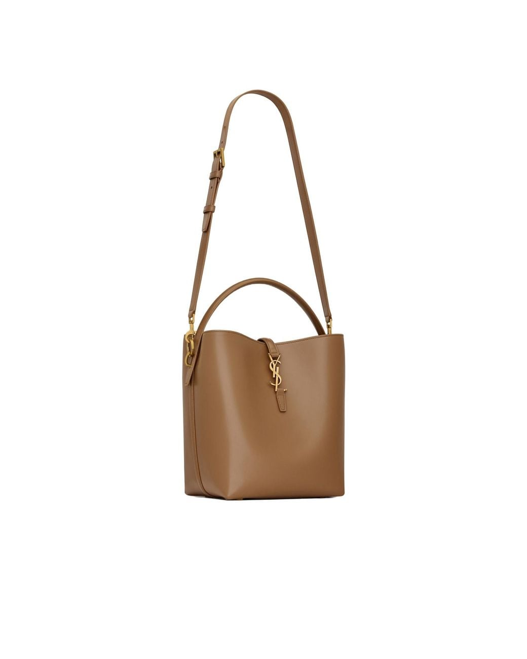 Saint Laurent White Le 37 Logo Plaque Shoulder Bag