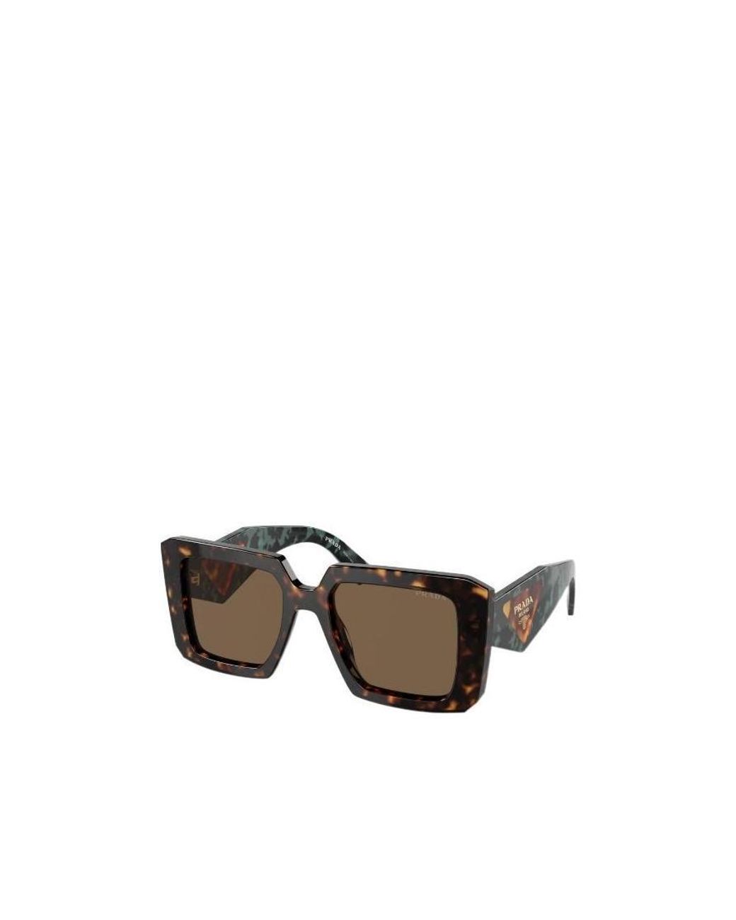 Prada Brown Eyewear Square Frame Sunglasses