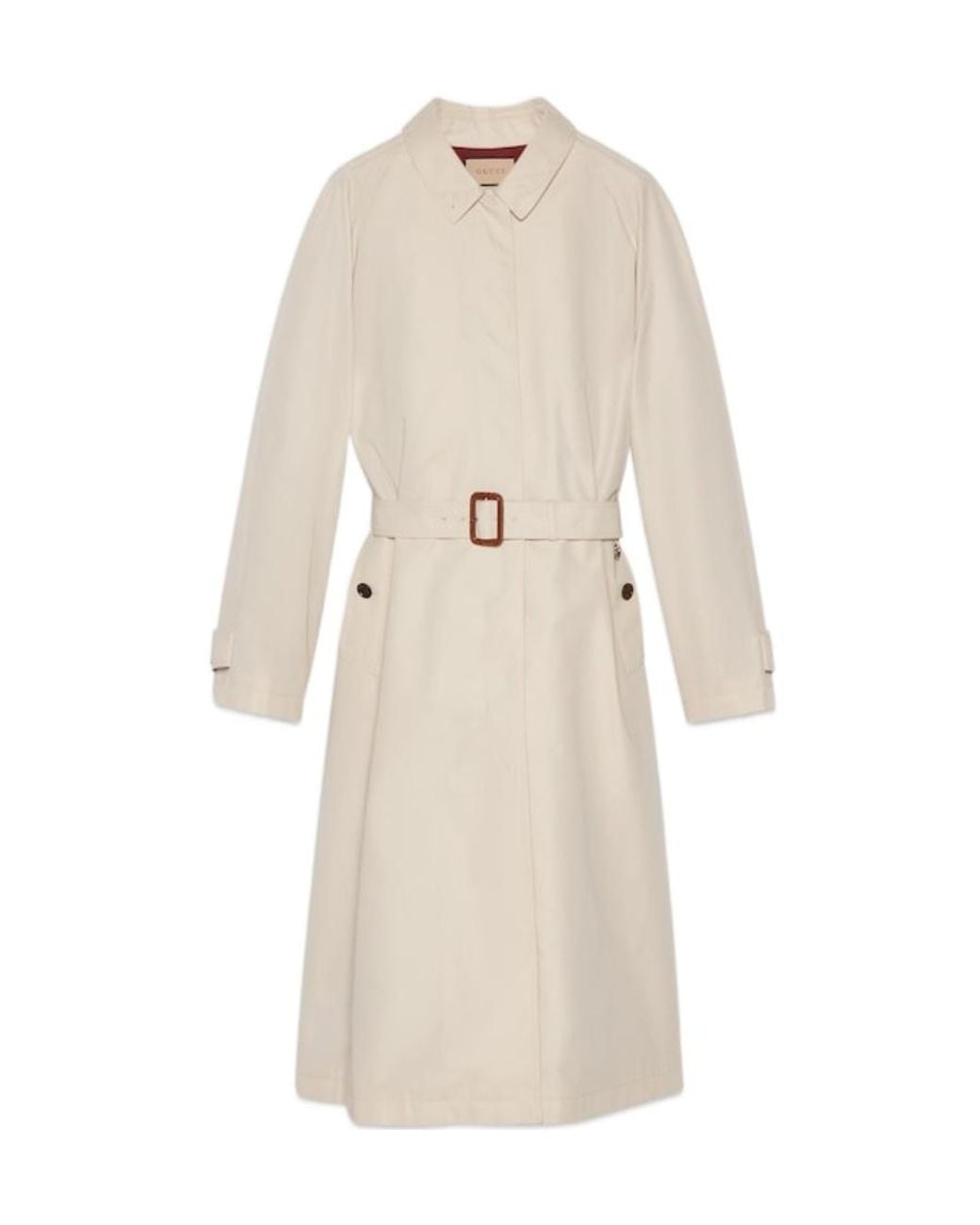 Gucci Natural Gabardine Trench Coat