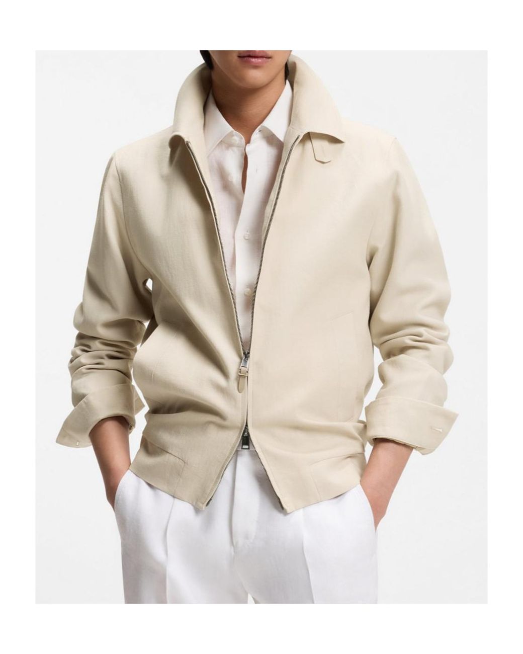 Boss Natural L Heston Bmb Zip Jacket for men