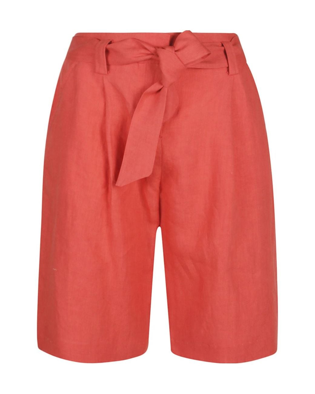 Eleventy Red Knee-Length Drawstrig Shorts
