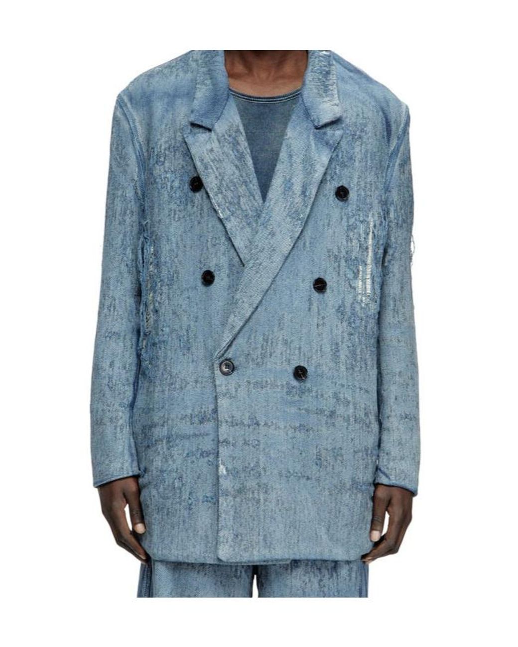 DIESEL Blue D-Pekka Double Breasted Blazer