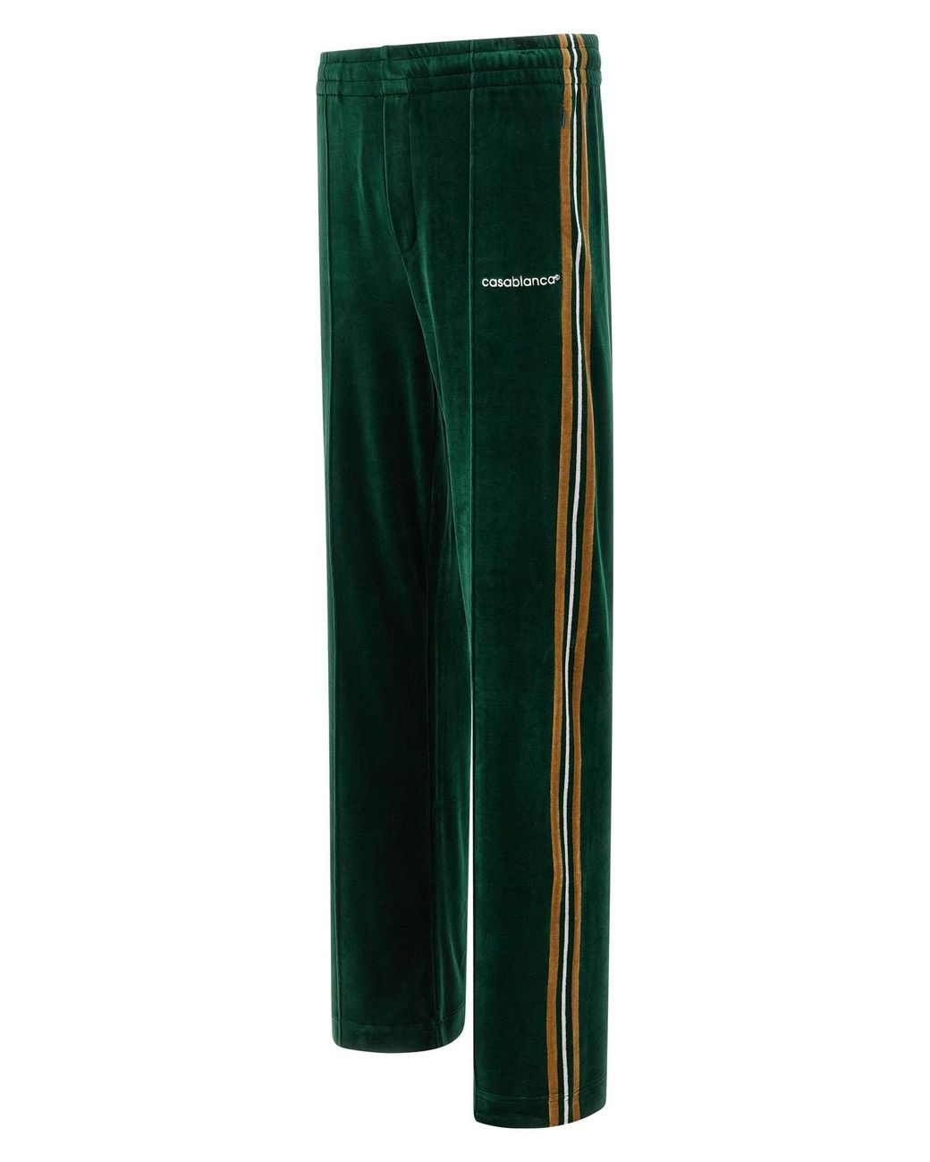 Casablanca Green Velour Straight-Leg Track Pants for men