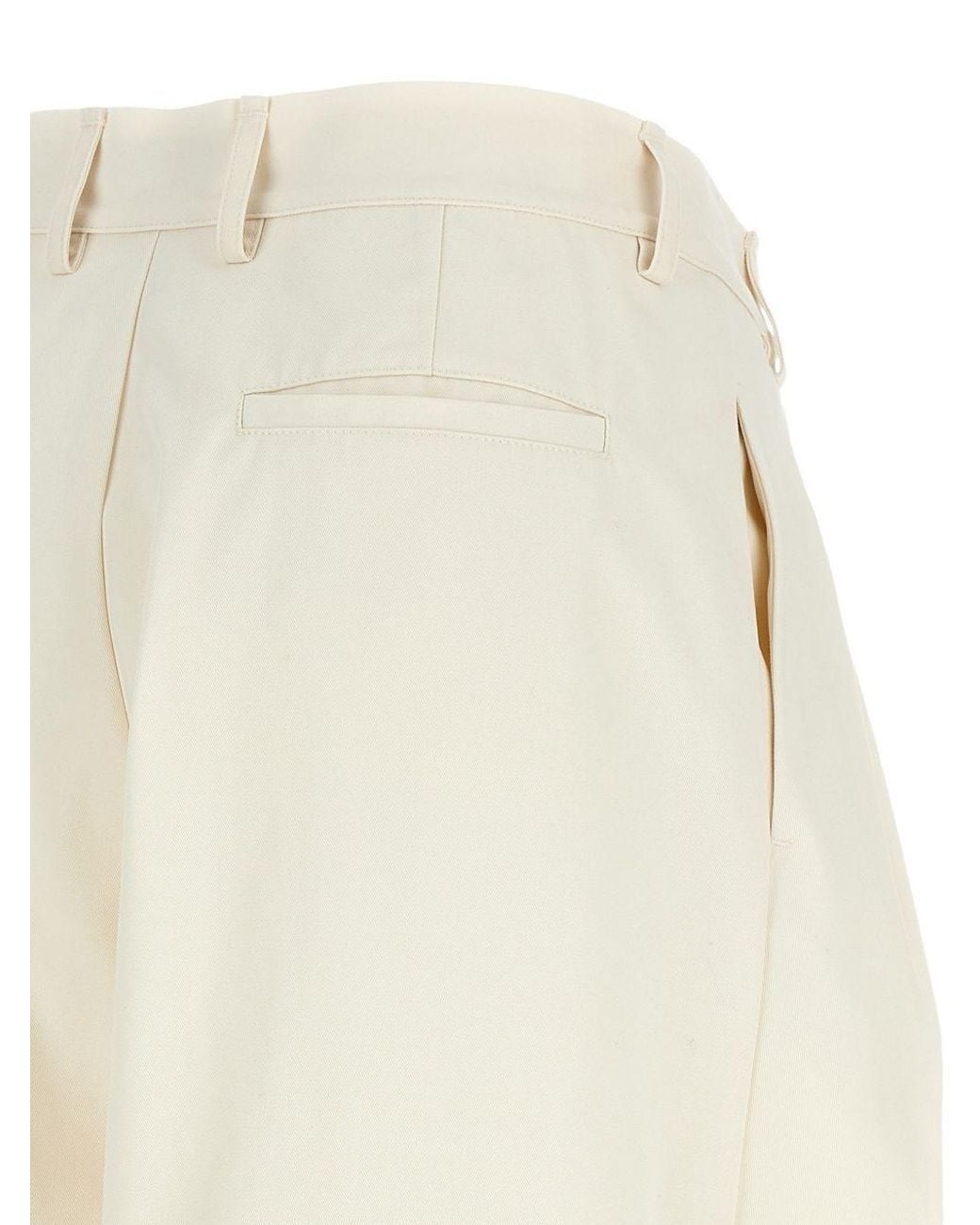 DARKPARK White Tie-Waist Wide-Leg Pants