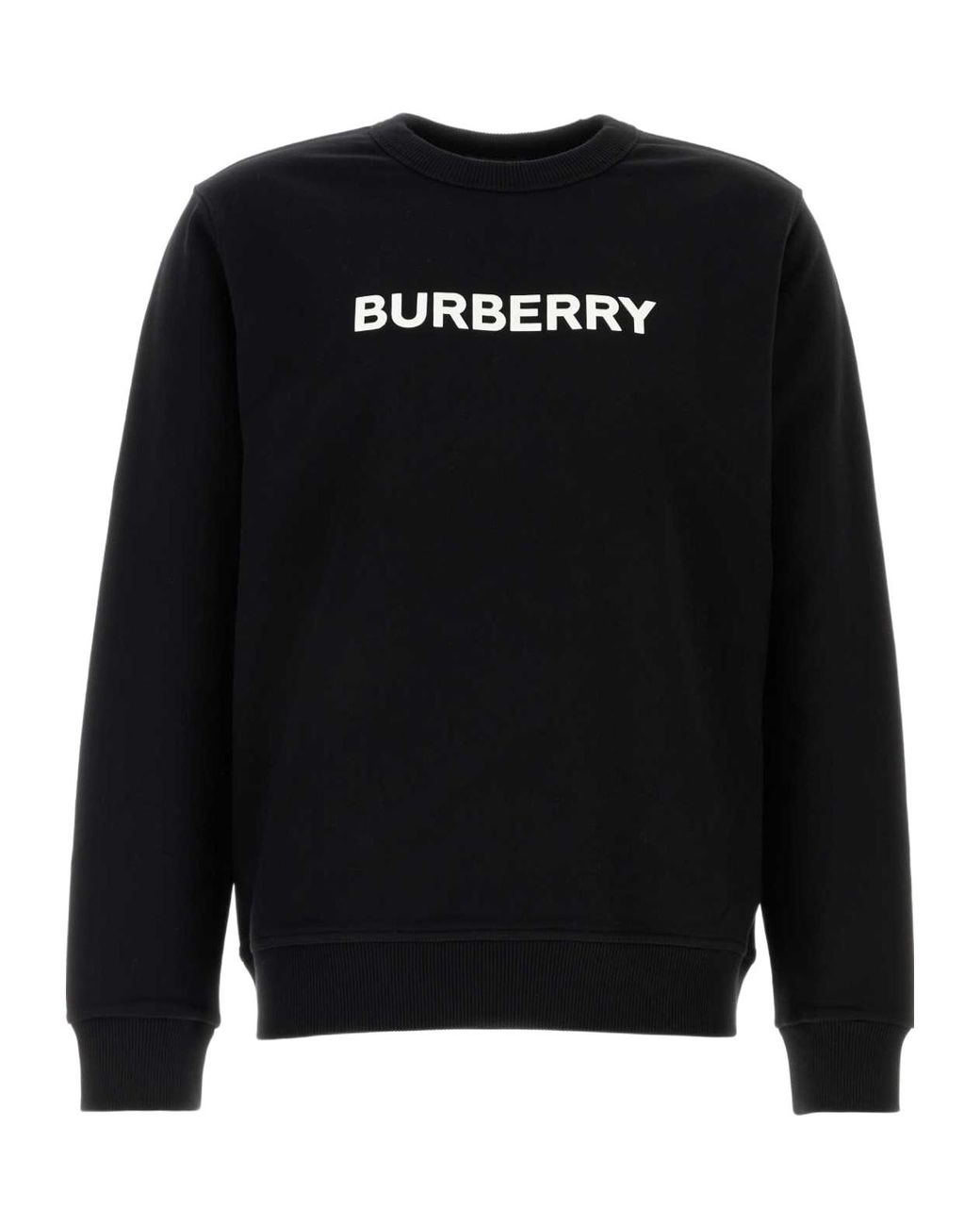 Burberry Black Logo Printed Crewneck Sweatshirt for men