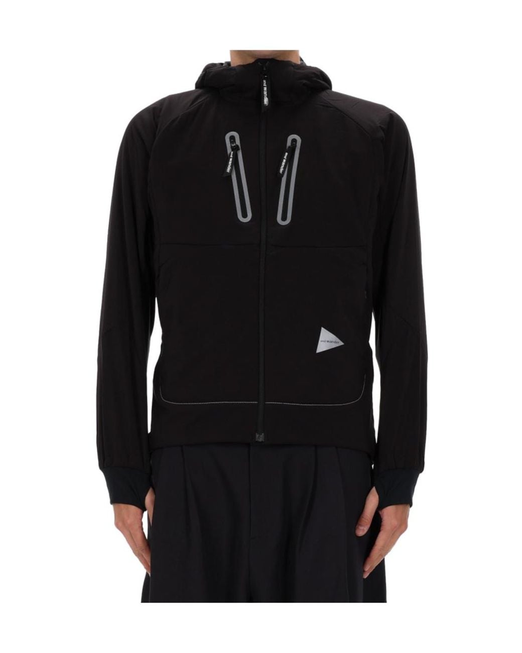 And Wander Brown Hooded Casual Jacket for men