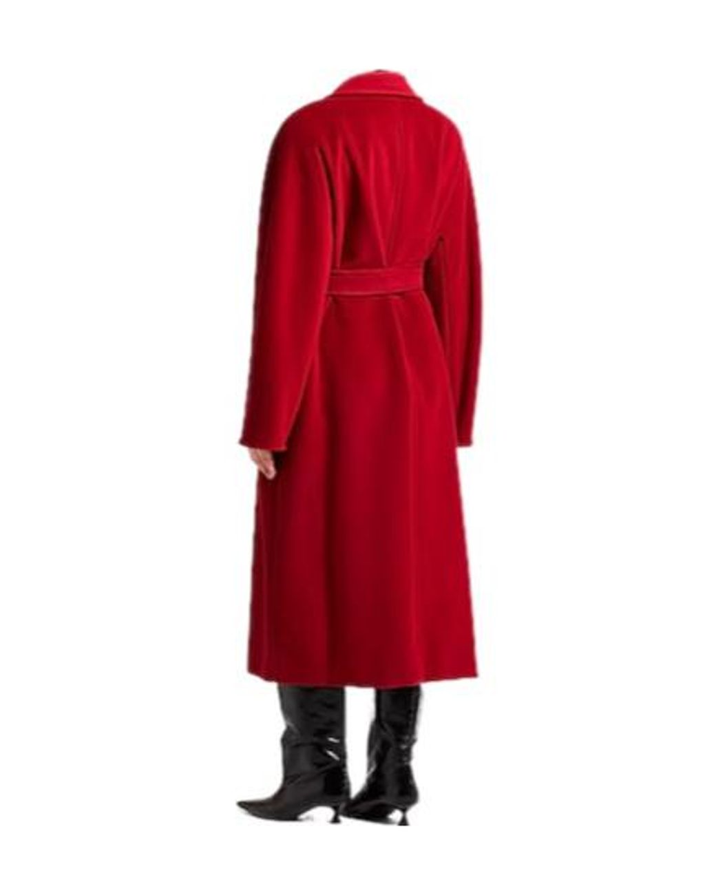 Max Mara Red Belted Long Coat