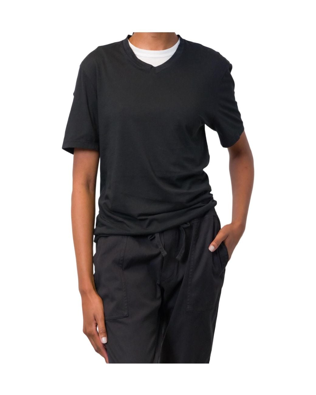 James Perse Black V-Neck T-Shirt