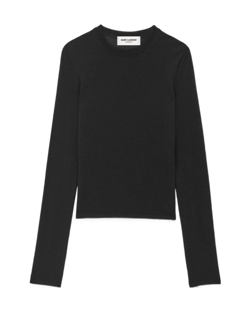 Saint Laurent Black Crewneck Knitted Jumper