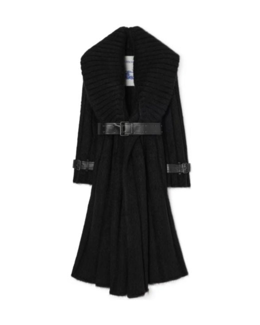 Burberry Black Wool Mohair Silk Coat