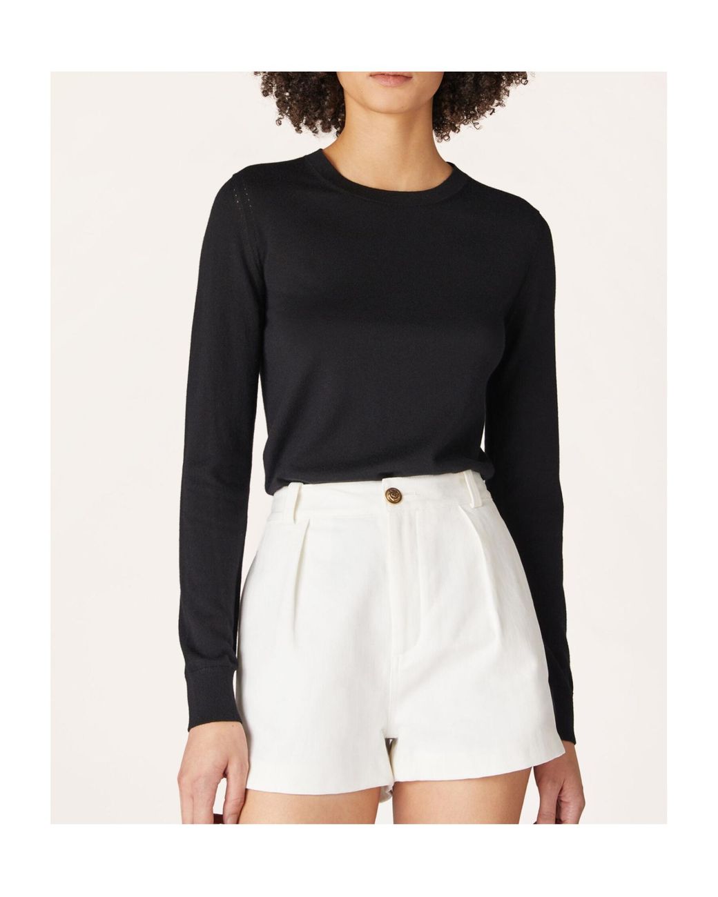 Loro Piana Black Long-Sleeved Crewneck Jumper