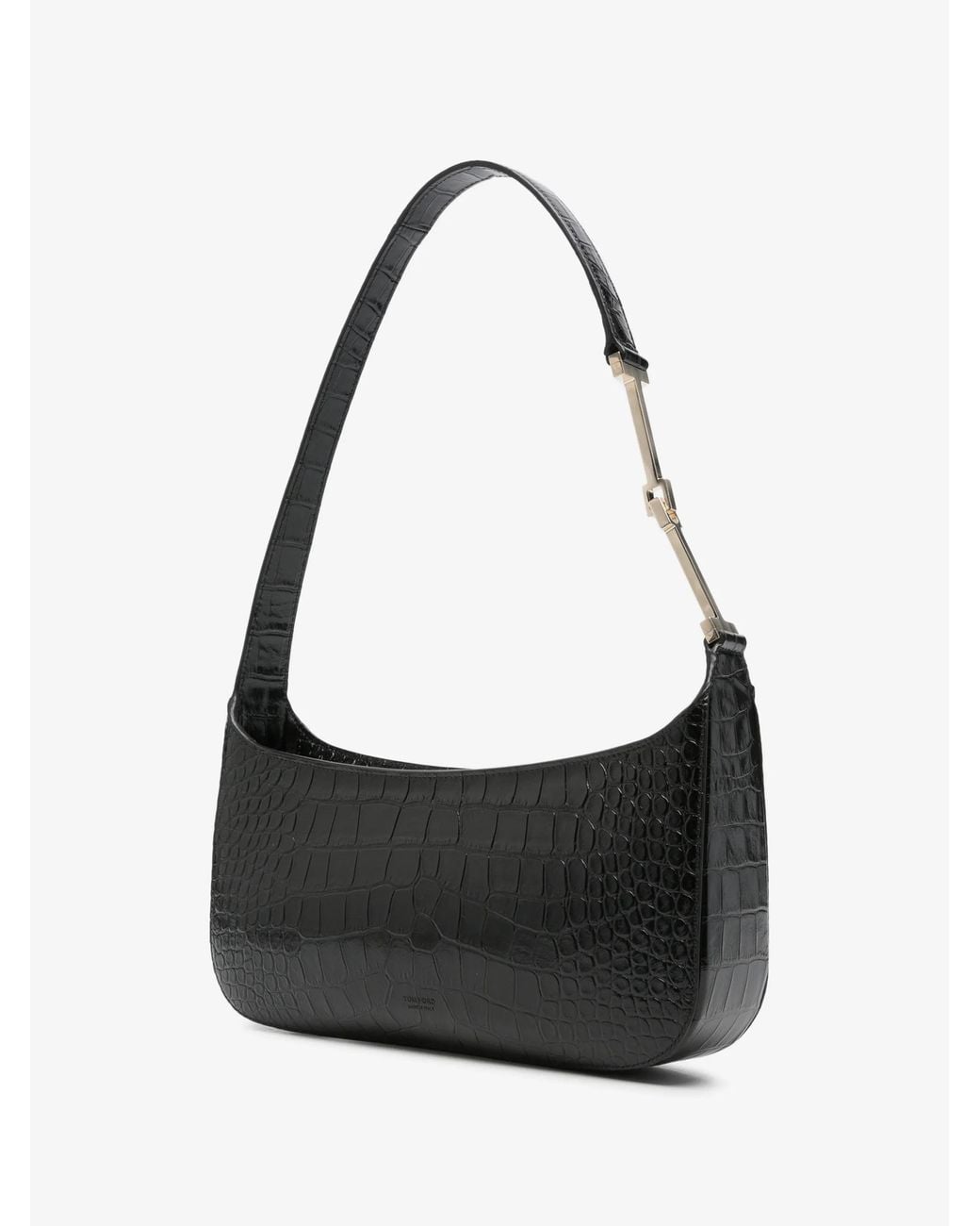 Tom Ford Black Tumbled Soft Emboseed Small Shoulder Bag for men