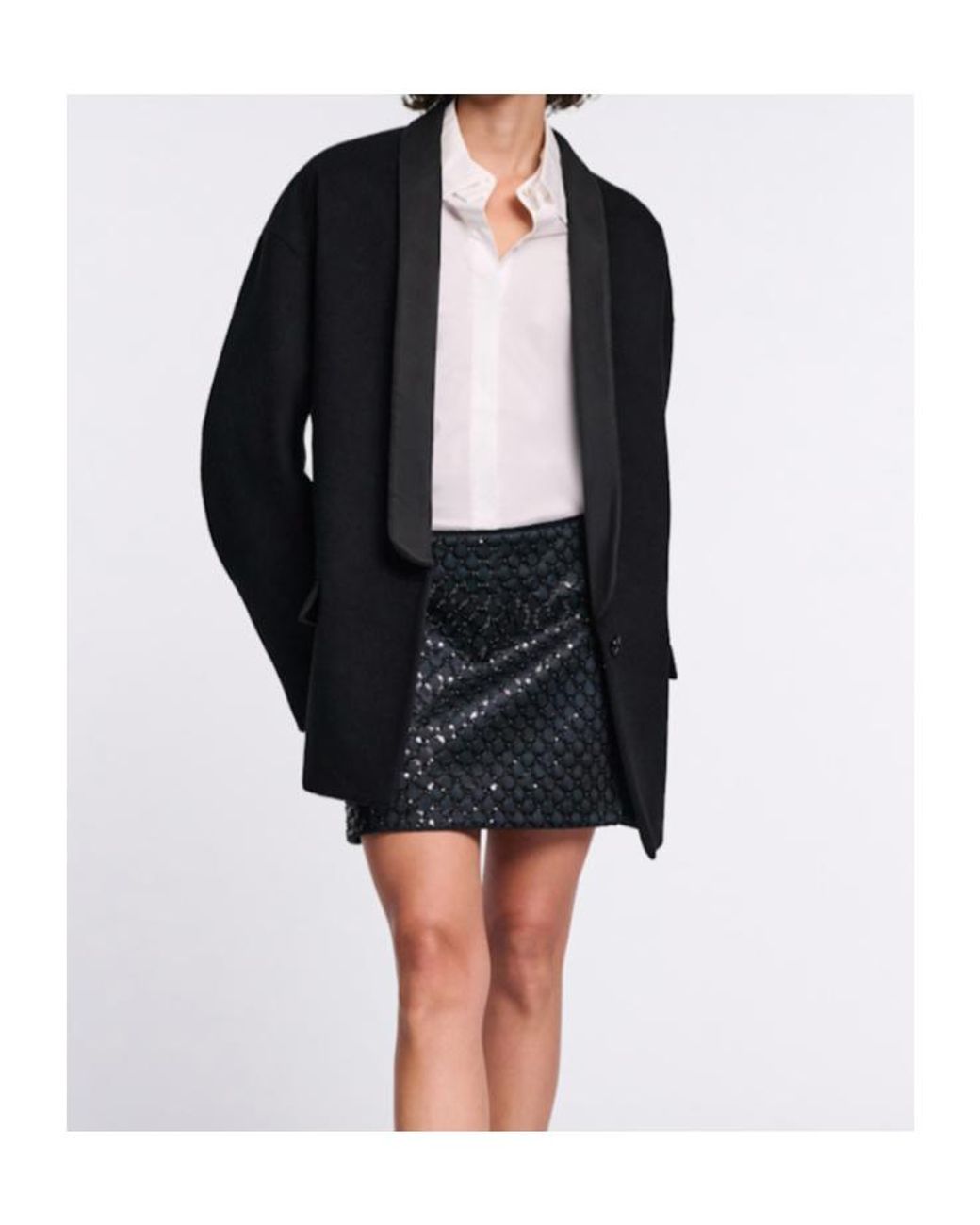 Dorothee Schumacher Black Oversized Tuxedo Blazer