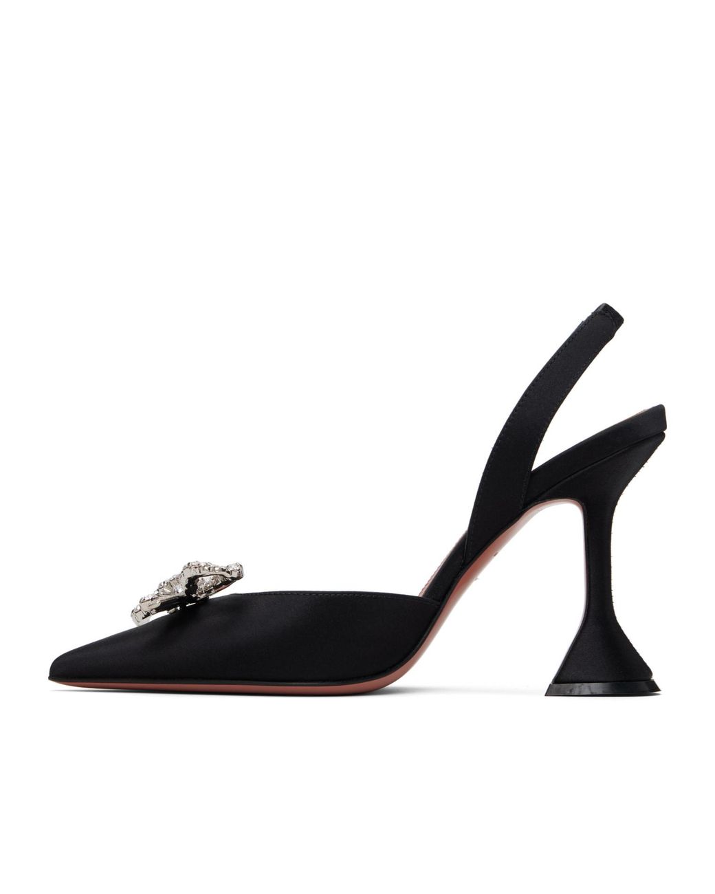 AMINA MUADDI Black Rosie Sling Pointed-Toe High-Heeled Sandals
