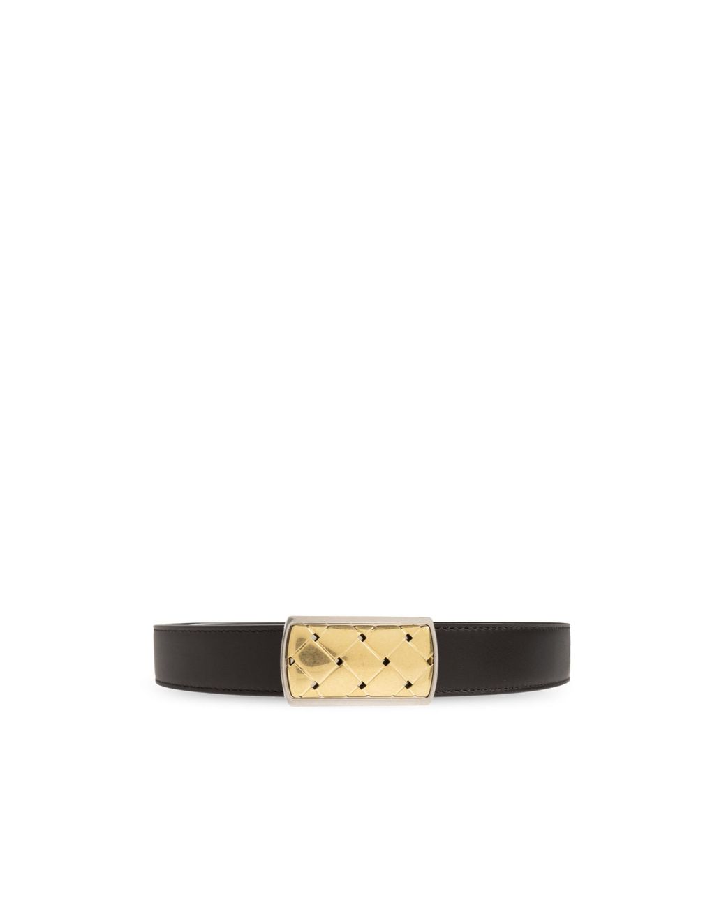Bottega Veneta White Square Buckle Belt for men