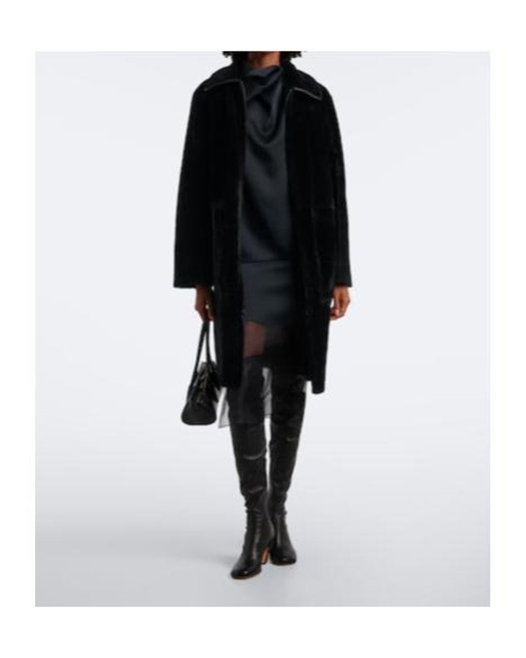 Joseph Black Double-Faced Wool Coat