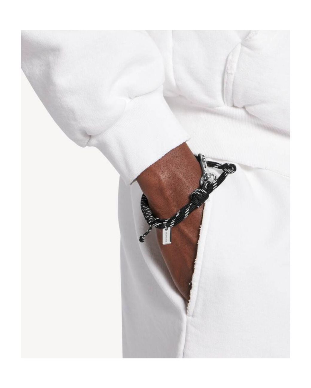 Balenciaga Black Malibu Cord Bracelet