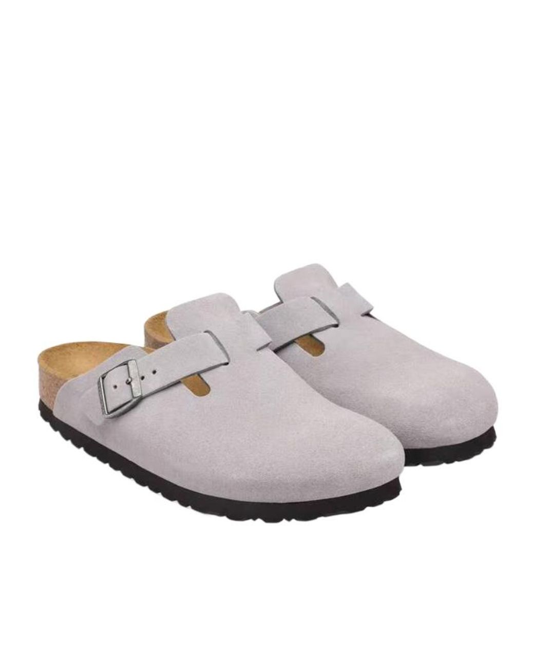 Birkenstock White Boston Buckle-Fastening Sandals for men