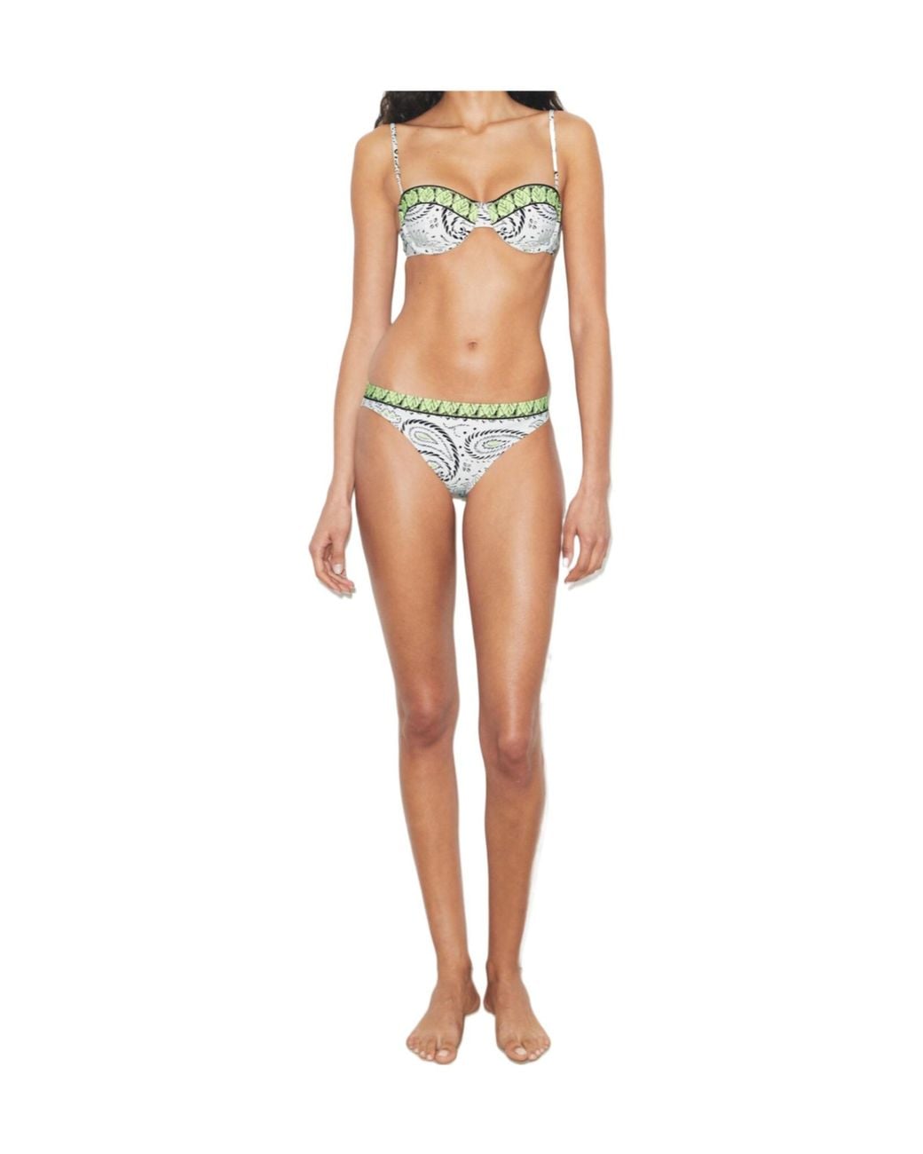 Tory Burch Metallic Printed Underwire Bikini Top