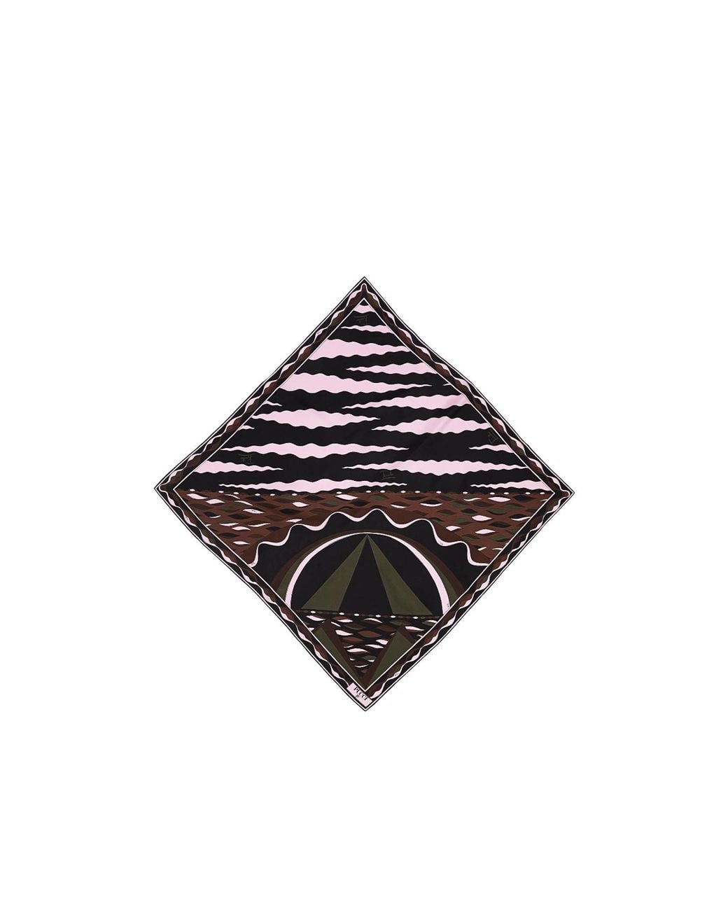 Emilio Pucci Multicolor Pucci Mixed Print Scarf