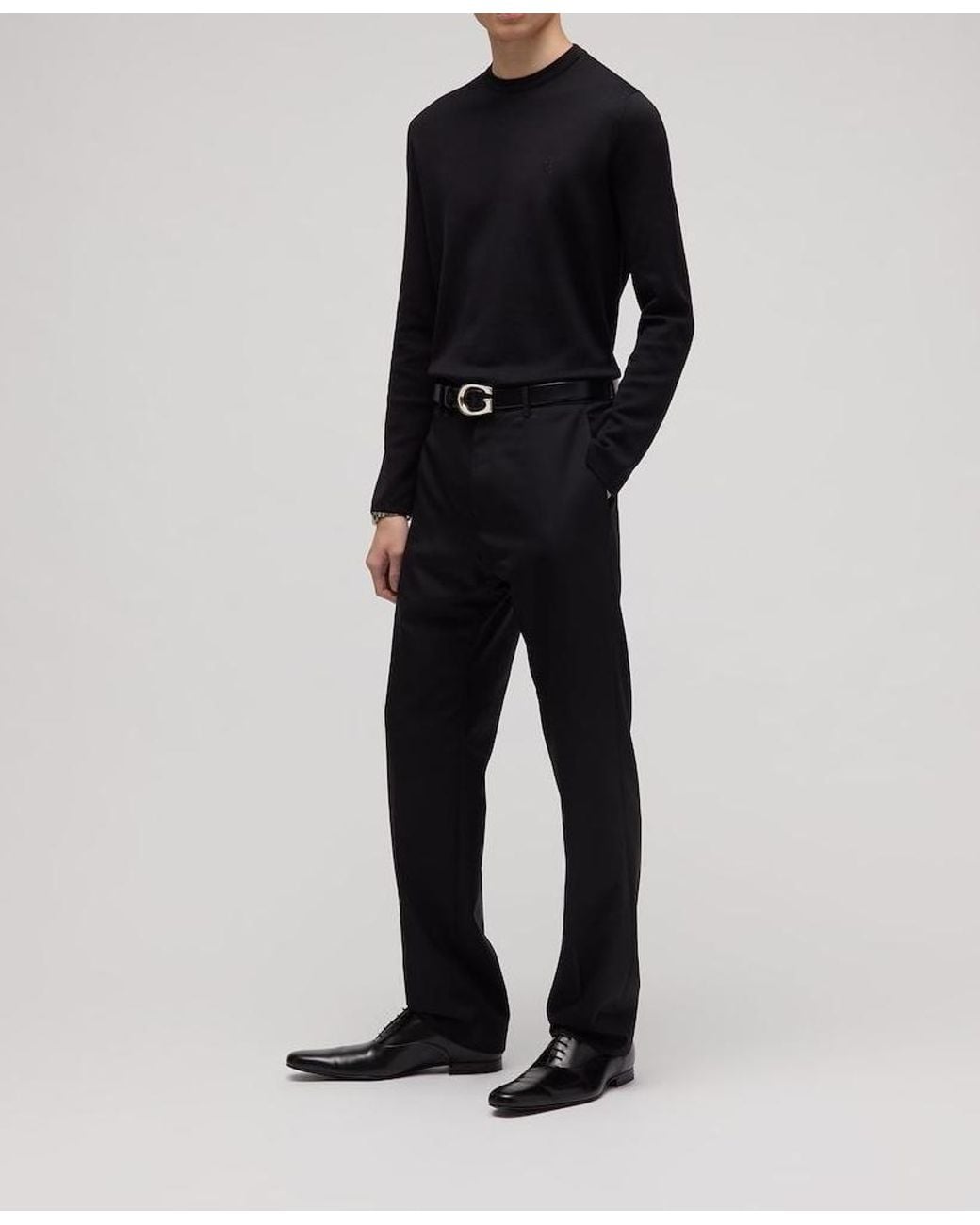 Gucci Black Wool Sweater With Embroidery for men