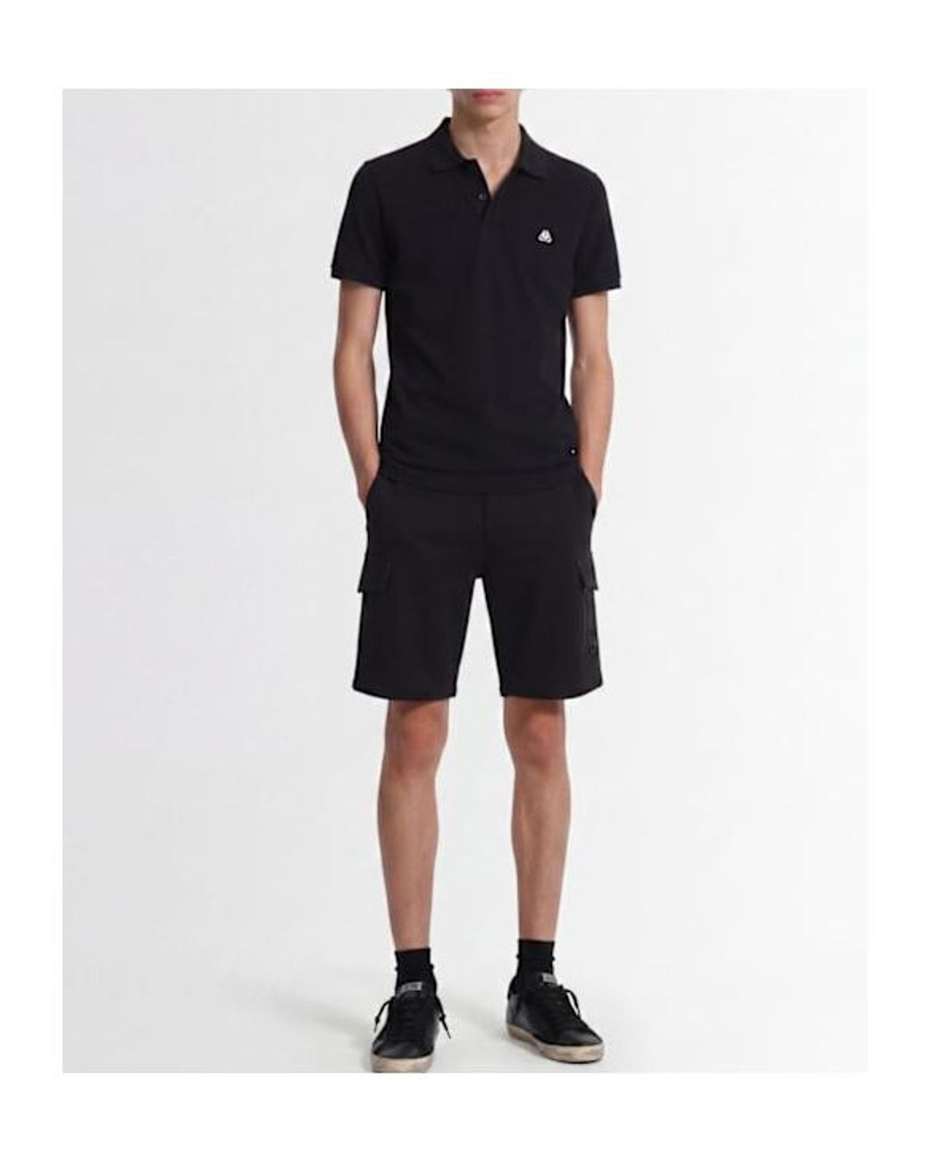 Moose Knuckles Black Everett Polo for men
