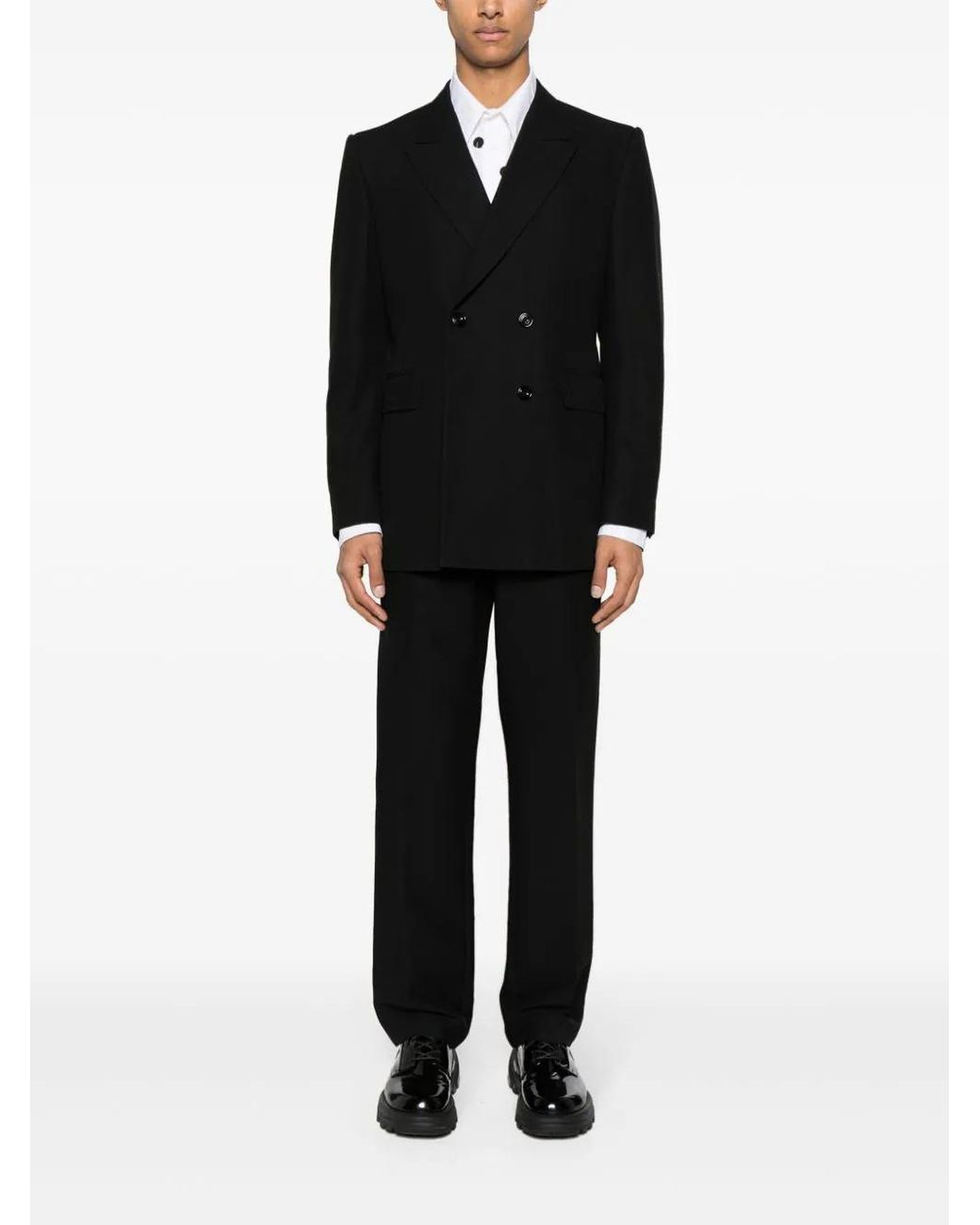 McQueen Black Double-Breasted Tailored Blazer for men