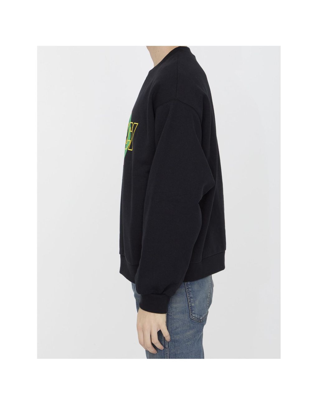 Gucci Black Cotton Jersey Sweatshirt With Embroidery, Ready-To-Wear for men