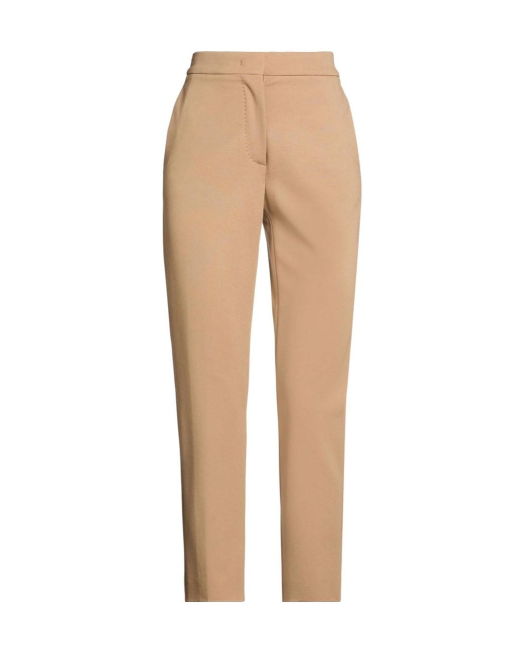 Max Mara Natural Solid-Color Casual Trousers