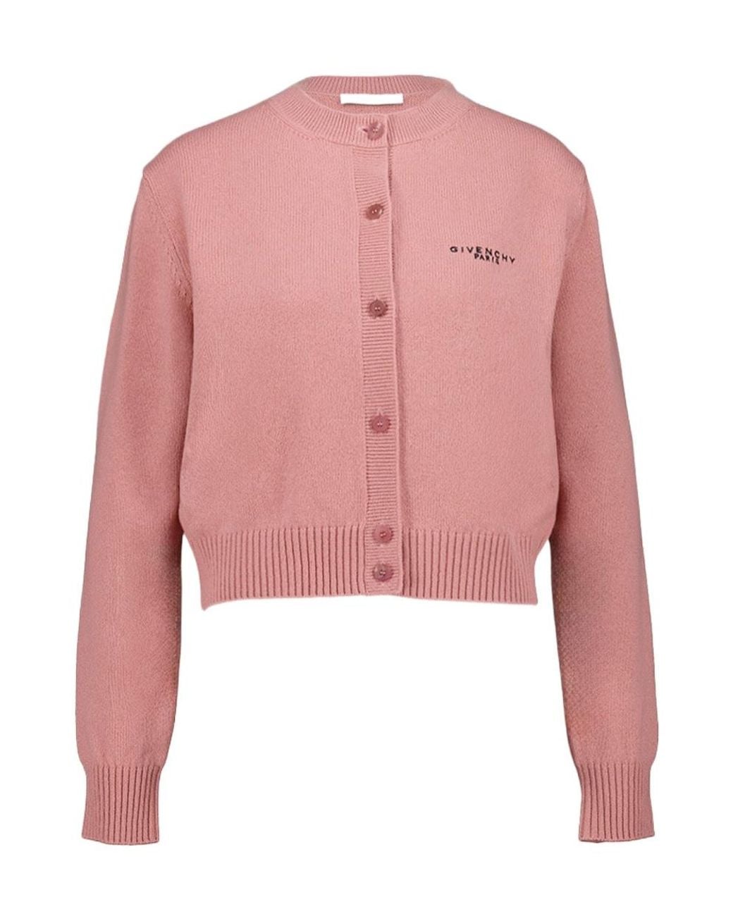 Givenchy Pink Cropped Cardigan
