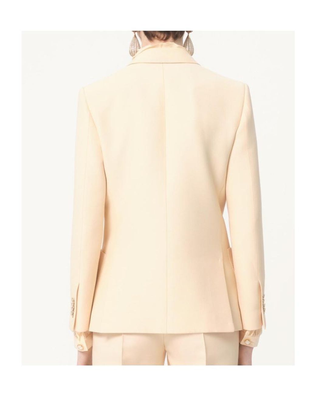 Valentino Natural Crepe Couture Single-Breasted Blazer