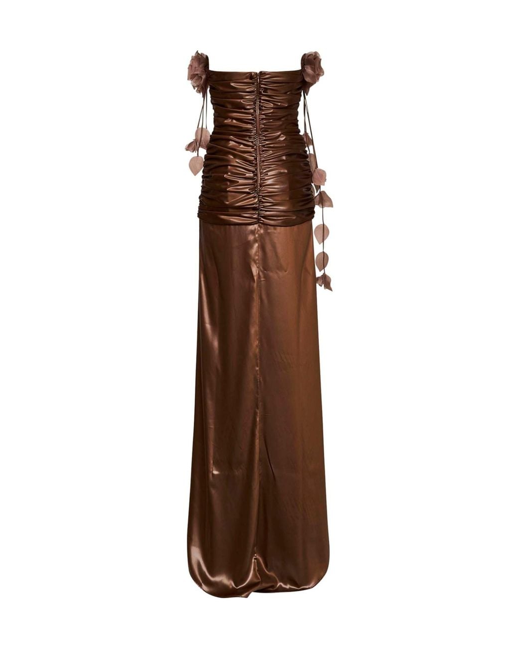 GIUSEPPE DI MORABITO Brown Floral Pleated Dress