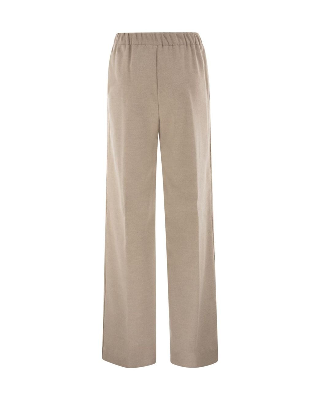 Herno Natural Regular Fit Wide Leg Pants